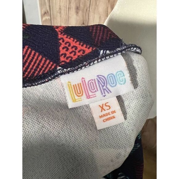 Lularoe Cassie Pencil Skirt Colorful Triangle Print Stretchy Sz XS - Picture 4 of 6